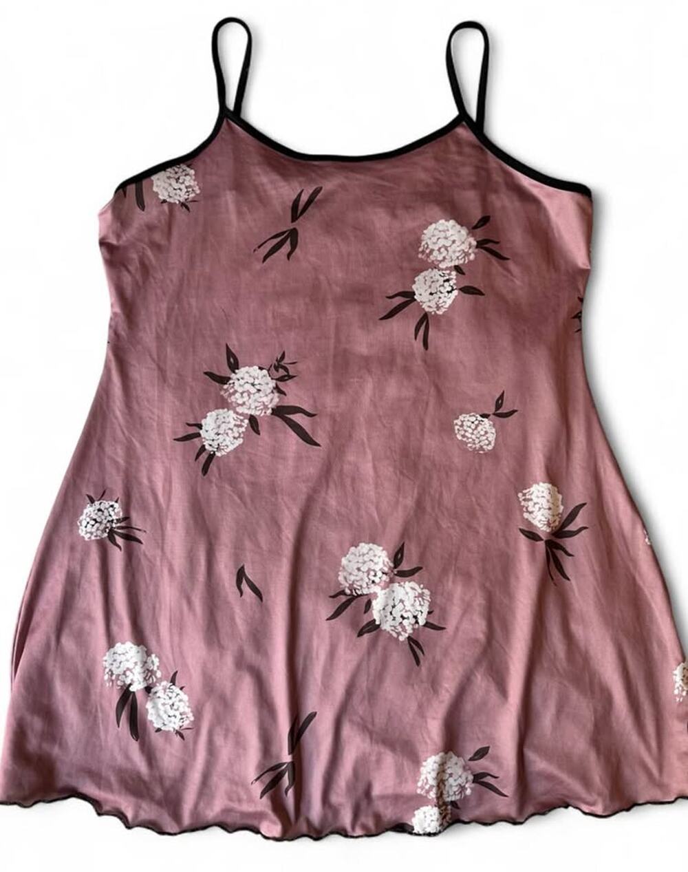Women's Floral Pink Camisole Slip Dress Size XL